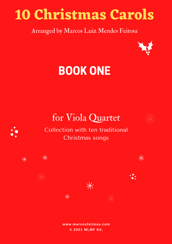 10 Christmas Carols (Book ONE) - Viola Quartet (arr. MARCOS LUIZ MENDES FEITOSA)