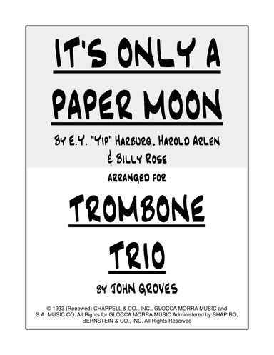 It's Only A Paper Moon (arr. John Groves)