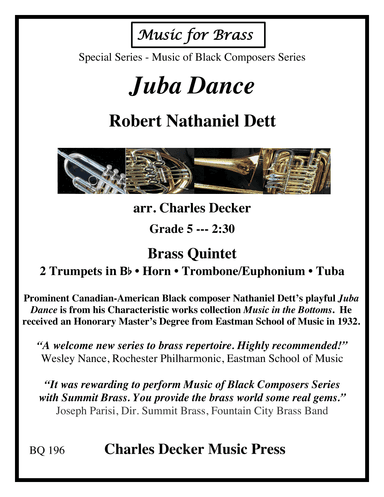 Juba Dance for Brass Quintet (arr. Charles Decker)