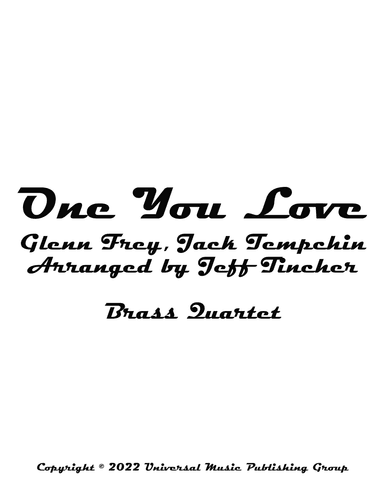 One You Love (arr. Jeff Tincher)