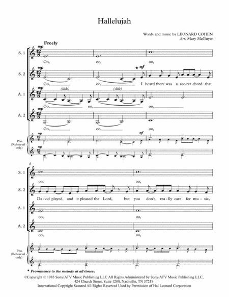 Hallelujah (arr. Mary S Jones)