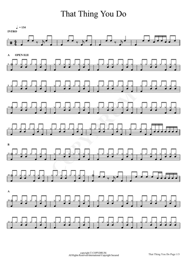 That Thing You Do (arr. COPYDRUM)