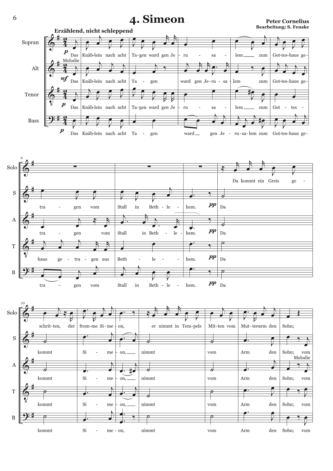 Simeon (arr. Sabine Fenske)