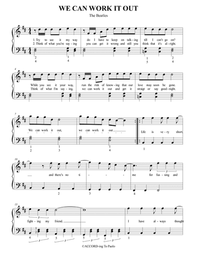 We Can Work It Out (arr. Paolo Campanari Brancondi)