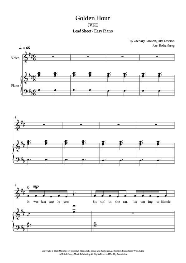 Golden Hour (arr. Heisenberg)