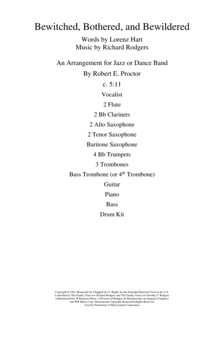 Bewitched (arr. Robert E. Proctor)