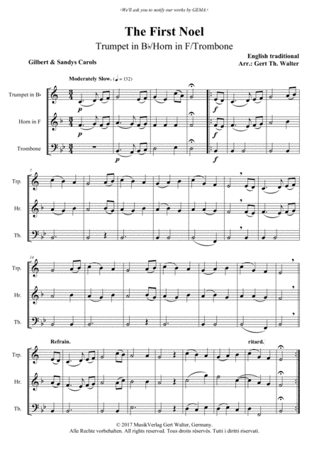 The First Noel (arr. Gert Th. Walter)