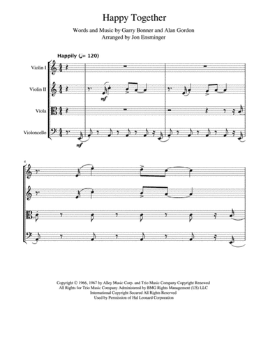 Happy Together (arr. Jon Ensminger)