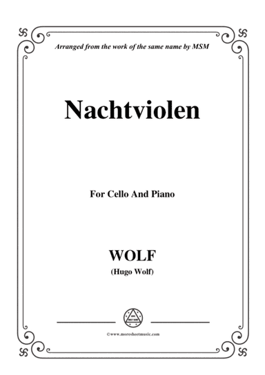 Wolf-Nachtviolen, for Cello and Piano (arr. MSM)