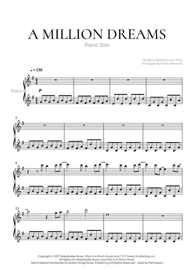 A Million Dreams (arr. Pedro Merendi)