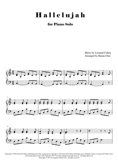 Hallelujah (arr. Hanna Choi)