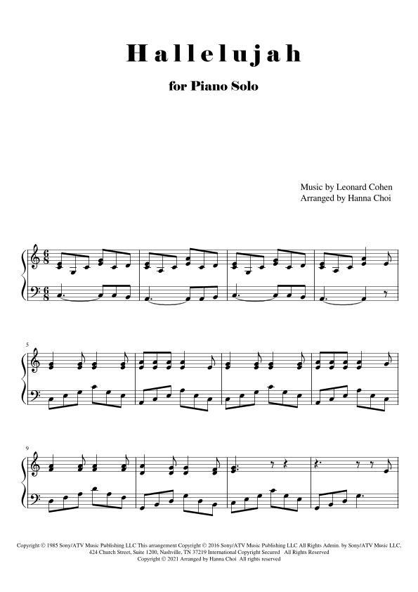 Hallelujah (arr. Hanna Choi)