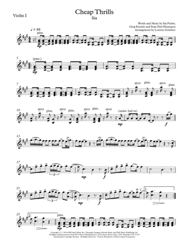 Cheap Thrills (arr. Lorento Golofeev)