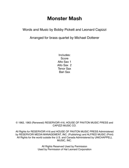 Monster Mash (arr. Michael Dotterer)