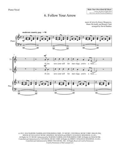 Follow Your Arrow (arr. David Maddux)