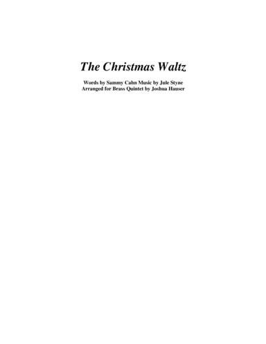The Christmas Waltz (arr. Joshua Hauser)