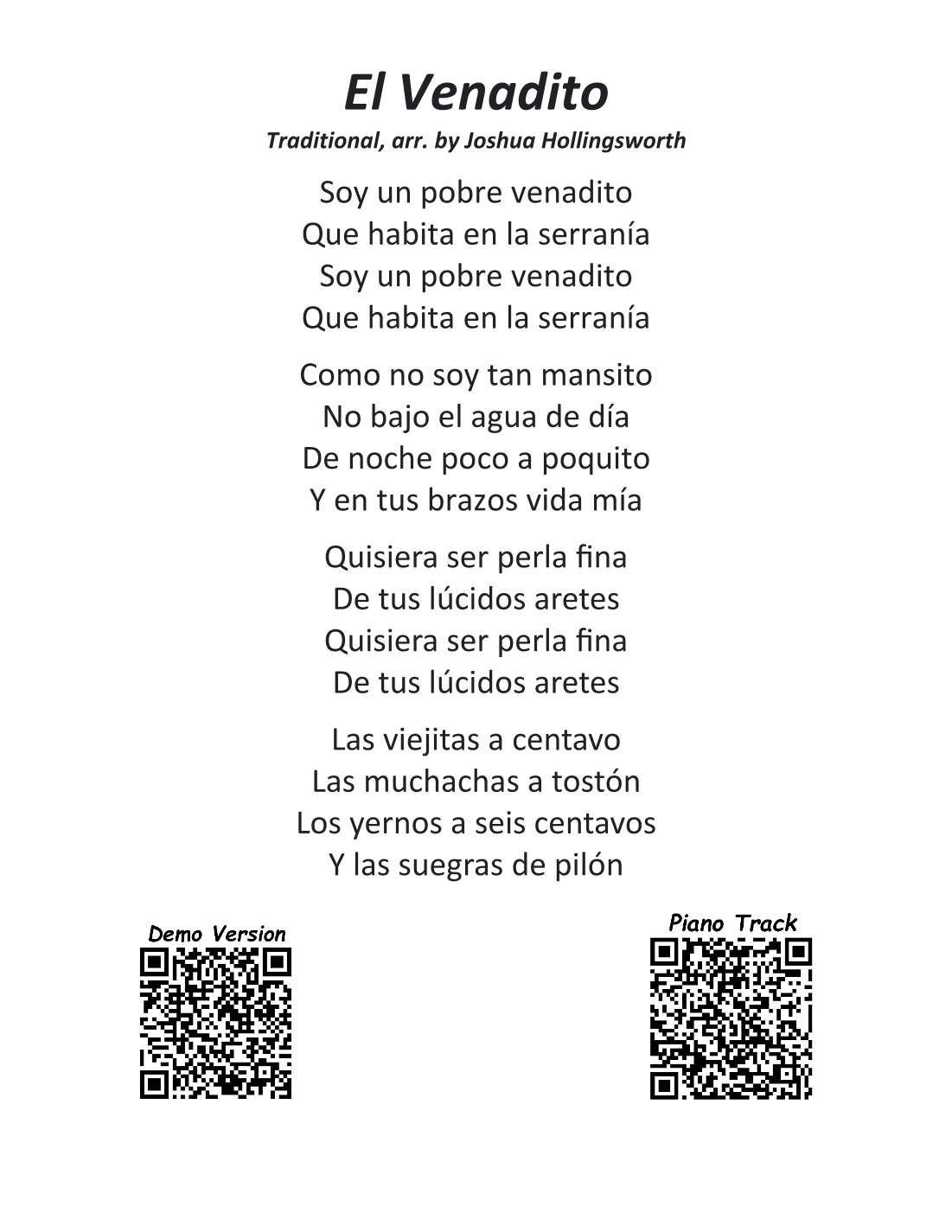El Venadito (arr. Joshua Hollingsworth)