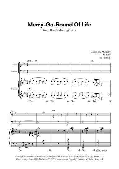 Merry-go-round Of Life (arr. Cadenza Editions)