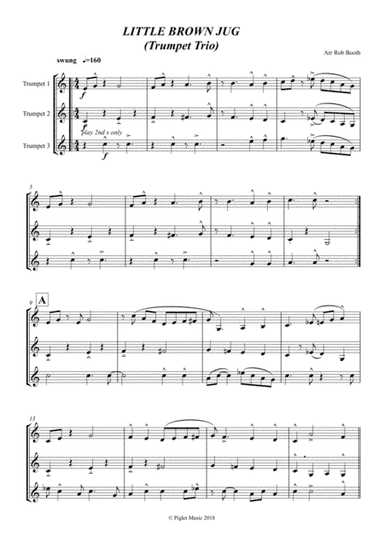 Little Brown Jug (trumpet trio) (arr. Robert Booth)