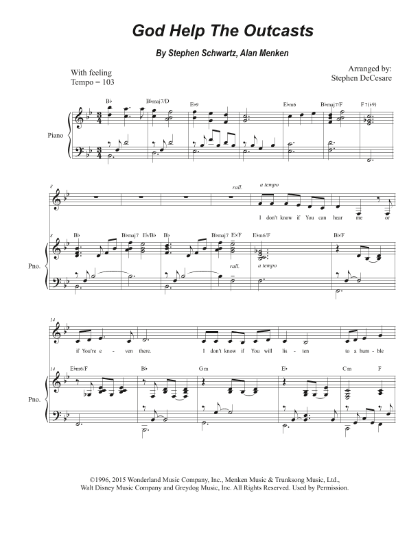 God Help The Outcasts (arr. Stephen DeCesare)