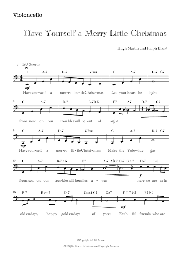 Have Yourself A Merry Little Christmas (arr. Music Ad Lib)
