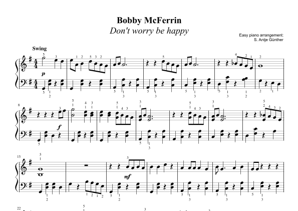 Don't Worry, Be Happy (arr. Antje Günther)