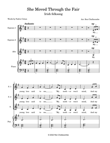 She Moved Through the Fair (arr. Ren Challacombe)