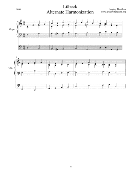 Lübeck - Alternate Harmonization