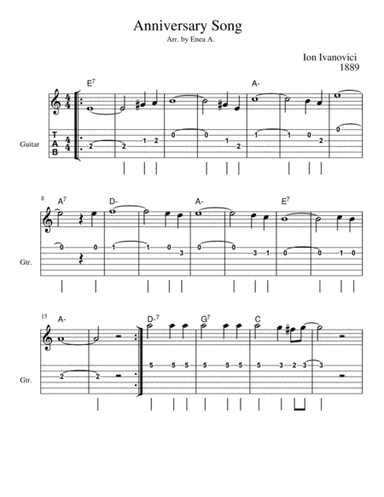 ANNIVERSARY SONG (arr. Enea A.)