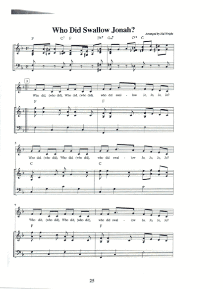 Who Did Swallow Jonah (arr. Hal Wright)