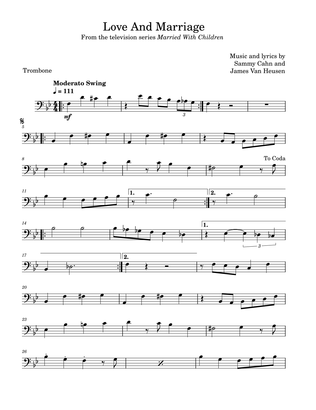 Love And Marriage (arr. David Lartey)