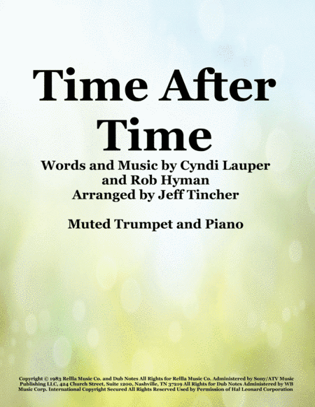 Time After Time (arr. Jeff Tincher)