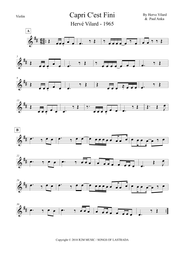 Kiss Tomorrow Goodbye A/k/a Capri C'est Fini (arr. Leo Silva)