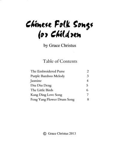 Chinese Folk Songs for Children (arr. Grace Christus)
