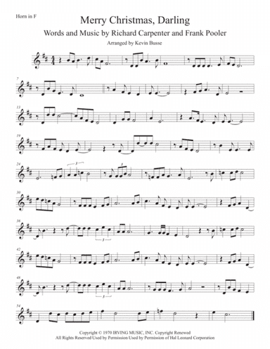 Merry Christmas, Darling (arr. Kevin Busse)