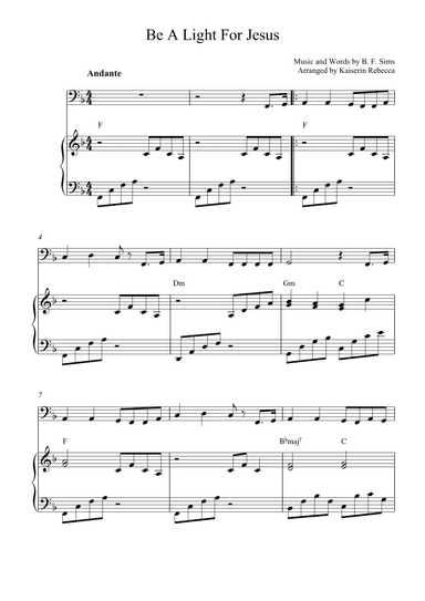 Be A Light For Jesus (arr. Kaiserin Rebecca)