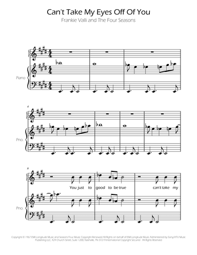 Can't Take My Eyes Off Of You (arr. Ygor Nunes)