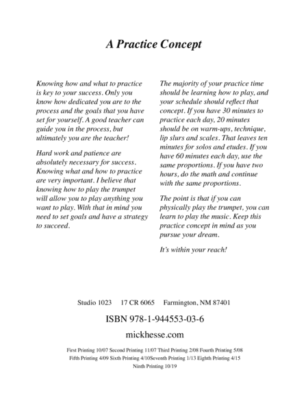 Perfecting Your Practice for PEAK PERFORMANCE on the Trumpet