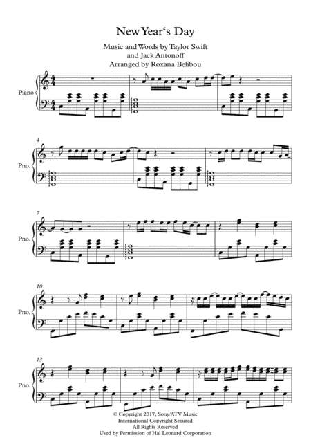 New Year's Day (arr. Roxana Belibou)