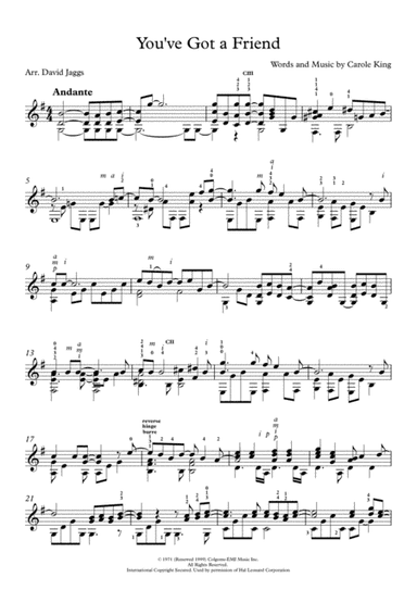 You've Got A Friend (arr. David Jaggs)