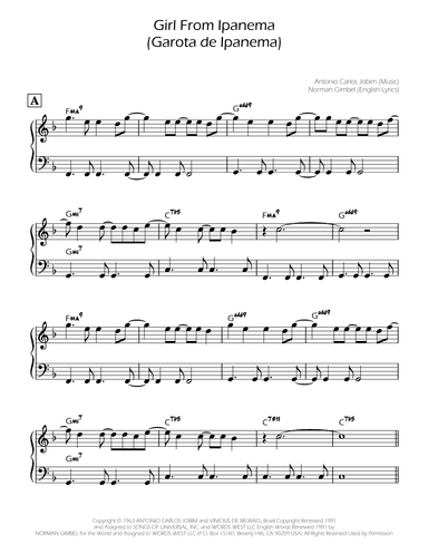 The Girl From Ipanema (garôta De Ipanema) (arr. Ygor Nunes)