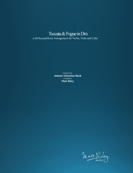Toccata and Fugue in Dm - Violin and Accompaniment Track (arr. Matt Riley)