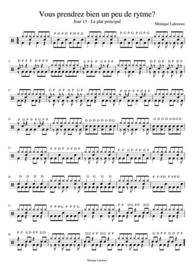 Vous prendrez bien un peu de rythme? Menu 13 complet et bass track with drums 3 tempi