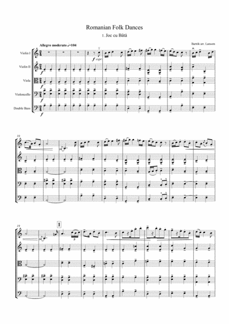 Bartok Romanian Dances (arr. Mark Lansom)