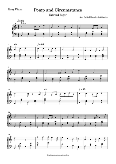 Pomp and Circumstance (arr. Fabio Eduardo de Oliveira)