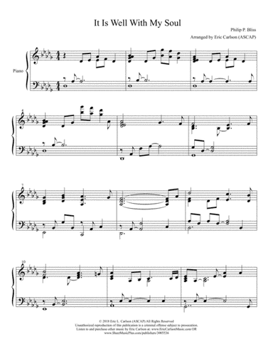 It Is Well With My Soul - Piano Solo by Eric Carlson (arr. Eric L. Carlson (ASCAP))