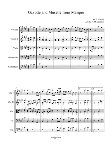 Gavotte and Musette from Masque (arr. Nick Lacanski)