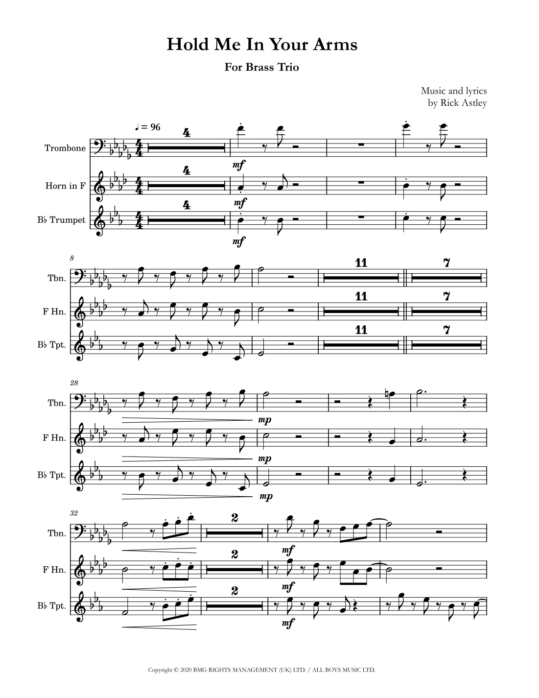 Hold Me In Your Arms (arr. David Lartey)