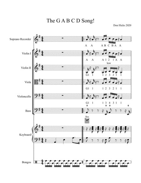 The G-A-B-C-D Song!