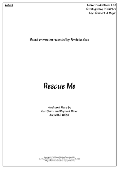 Rescue Me (arr. Mike West)